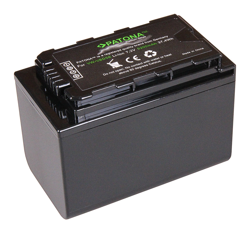 Patona AG-VBR59 acumulator Panasonic, Li-ion, 5200 mAh, 7,2 V