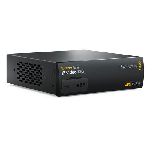 Teranex Mini IP Video 12G compact black video converter, vented front panel