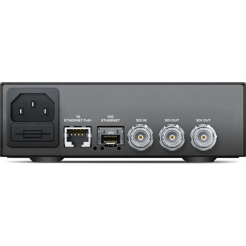 Teranex Mini IP Video 12G rear panel with Ethernet and SDI ports
