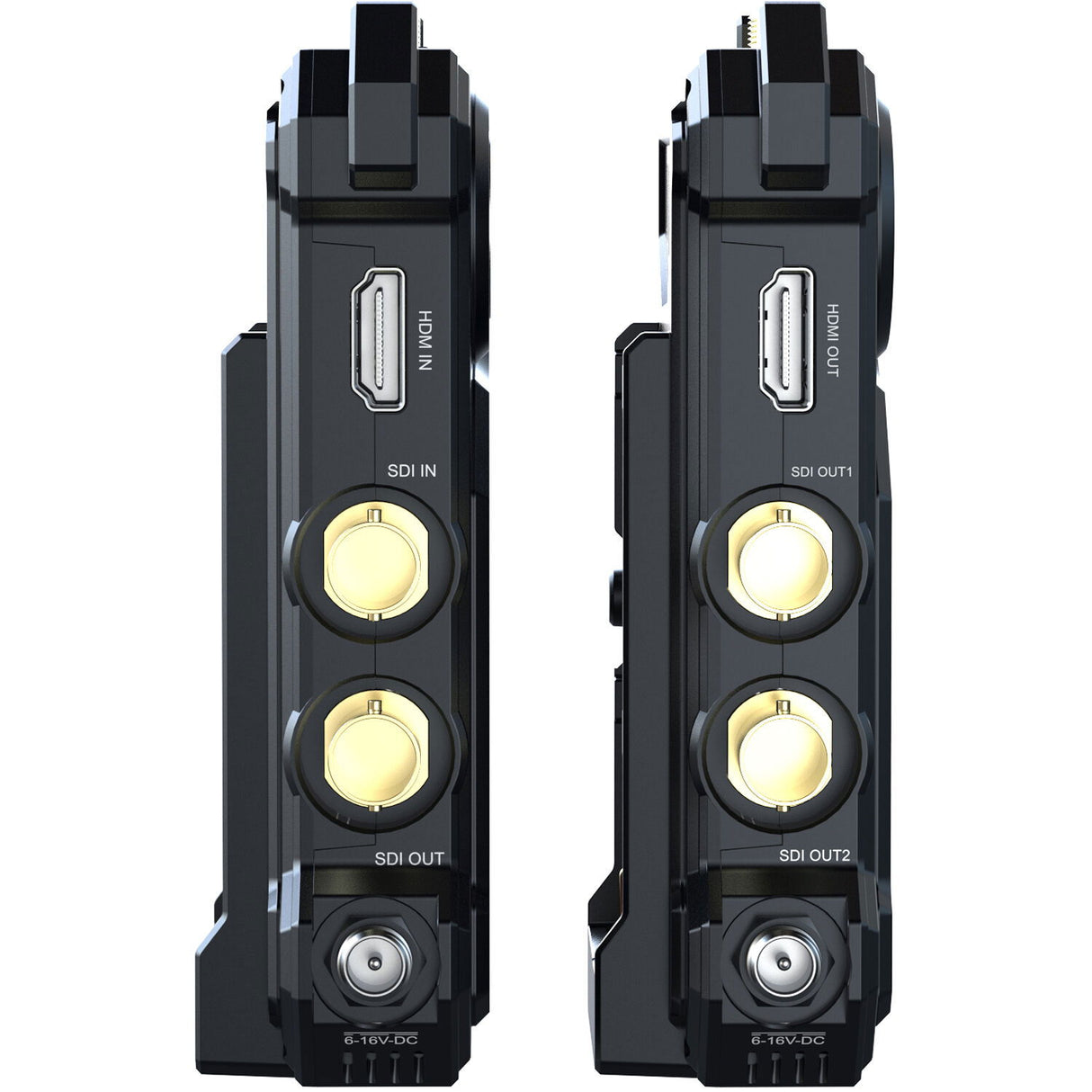 Transmițător wireless video cu conectori SDI și două butoane rotunde