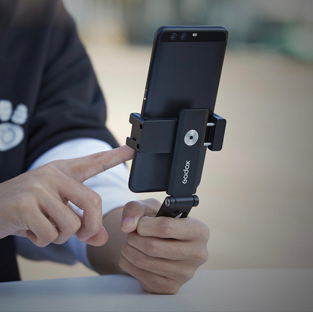 Godox MTH04 suport pliabil pentru telefon, metal, cold shoe