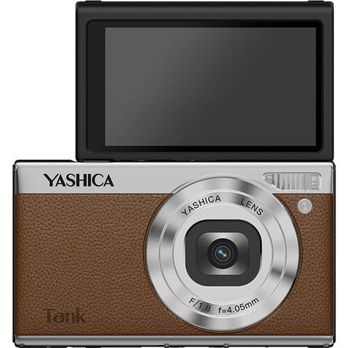 Yashica Tank aparat foto compact, ecran rabatabil 3", 4K 30 fps, maro