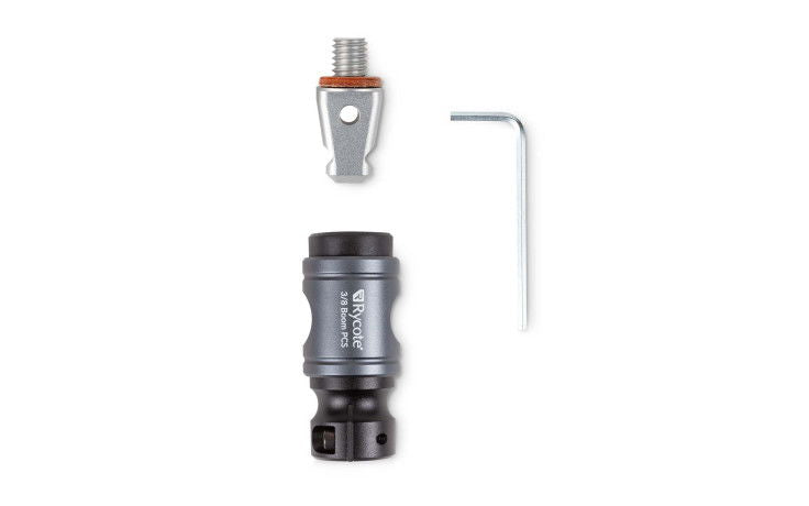 Conector PCS pentru boom cu clemă metalică, carcasă neagră și cheie hexagonală
