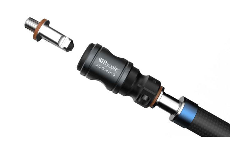 Conector PCS pentru boom, manșon negru și bară metalică cu inel albastru