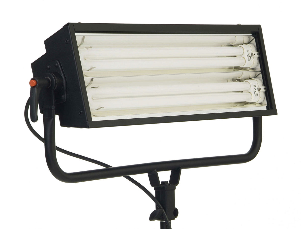 Black Brivido 255 studio light with four white lamp tubes visible inside housing