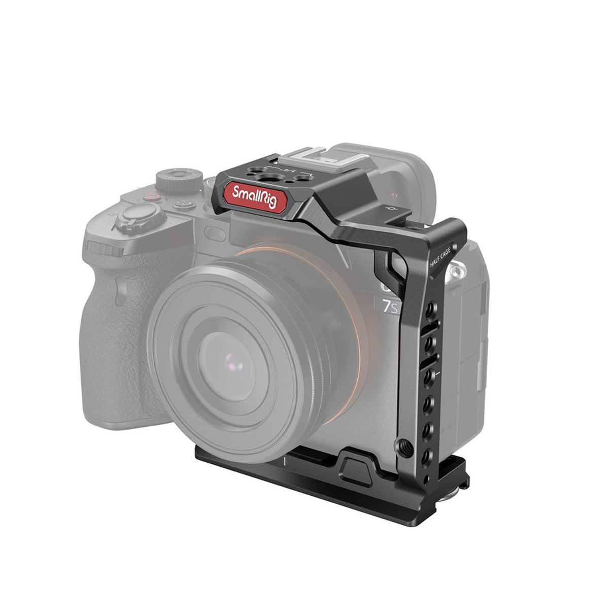 Half camera cage for Sony A7S III, top handle and side rail, gray/black