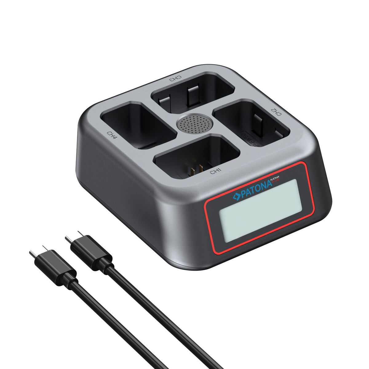 Patona Platinum Incarcator cu 4 canale USB-C QC si PD pentru Sony NP-FW50
