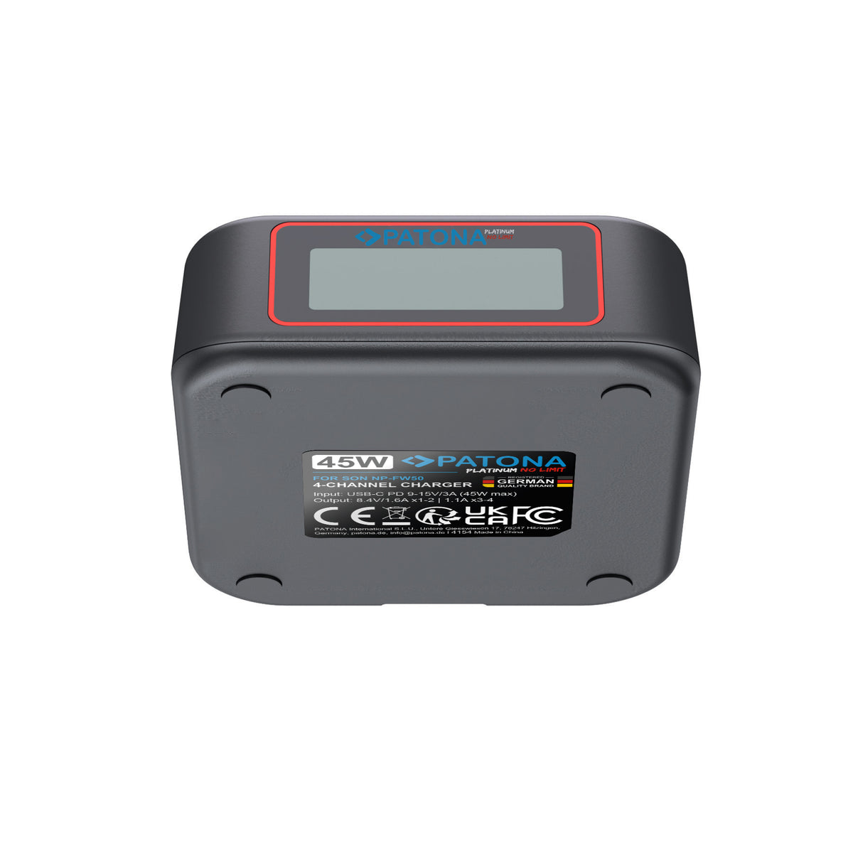 Patona Platinum Incarcator cu 4 canale USB-C QC si PD pentru Sony NP-FW50
