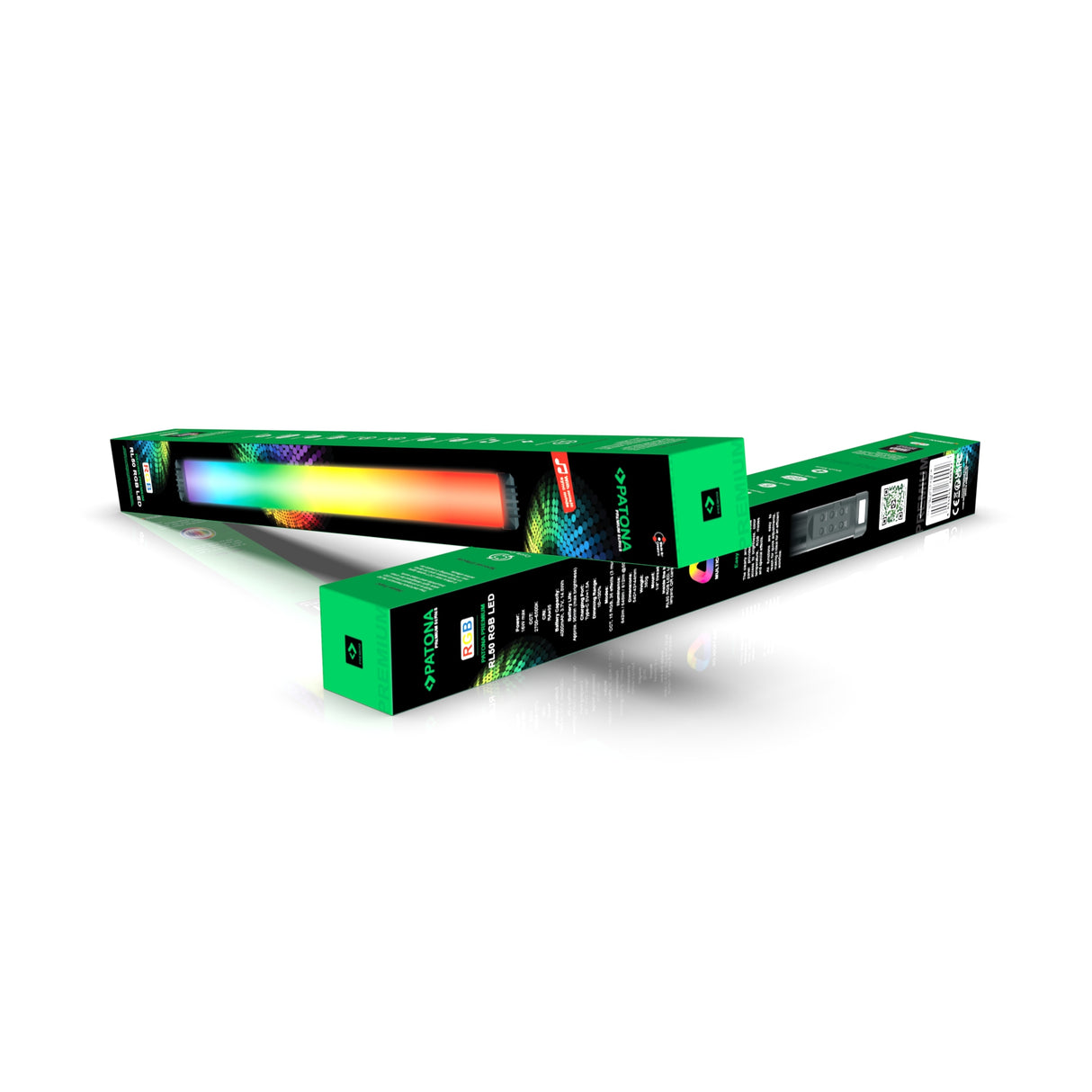 Baghetă LED RGB Patona Premium, 50 cm, pachet cu lumină colorată