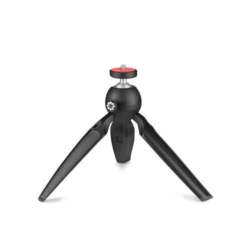 HandyPod mini tripod, black folding legs with red top mount