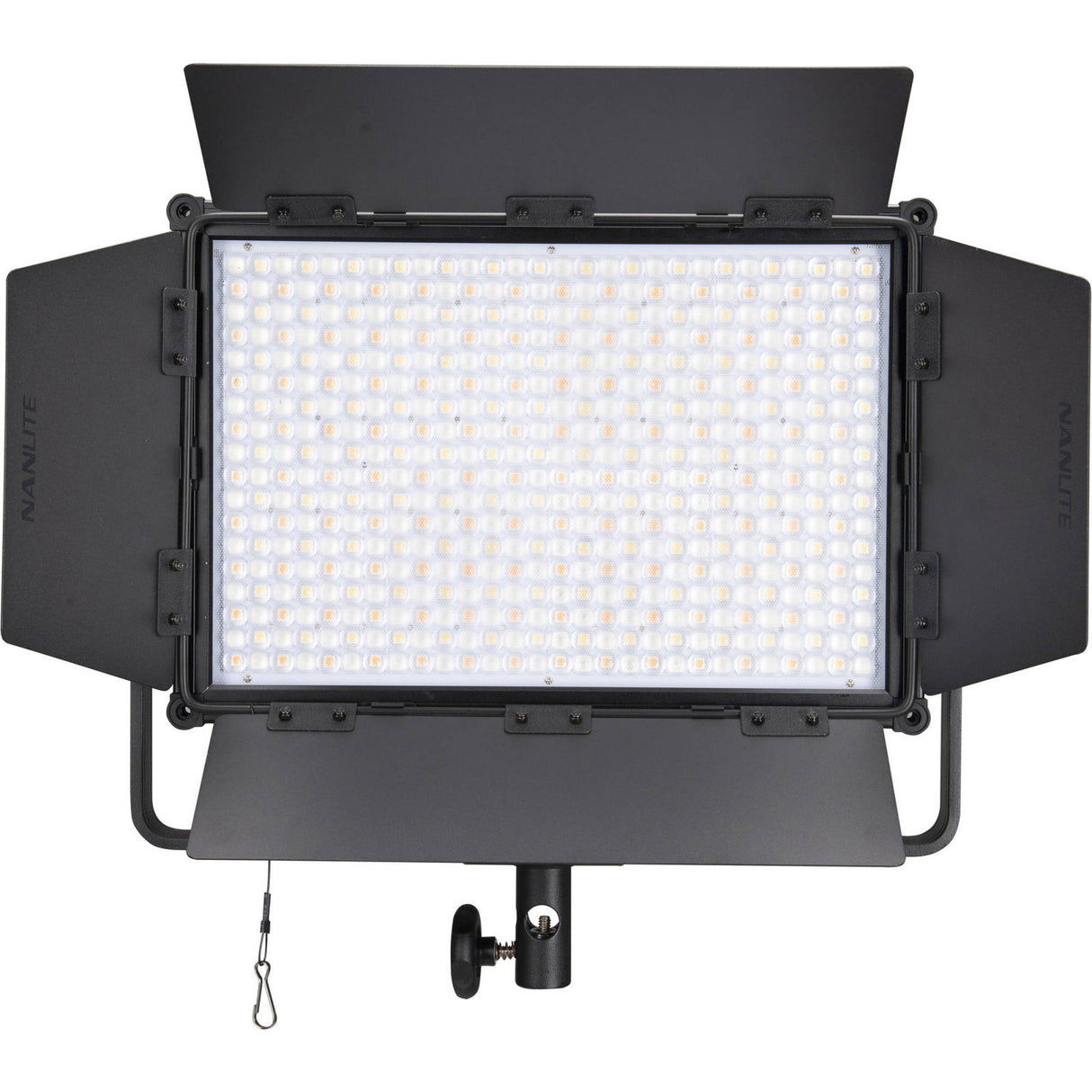 NanLite MixPanel 60 LED light panel with bright white LED array and barn doors