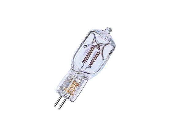 650W 240V GX6.35 halogen bulb, clear glass capsule, two-pin base