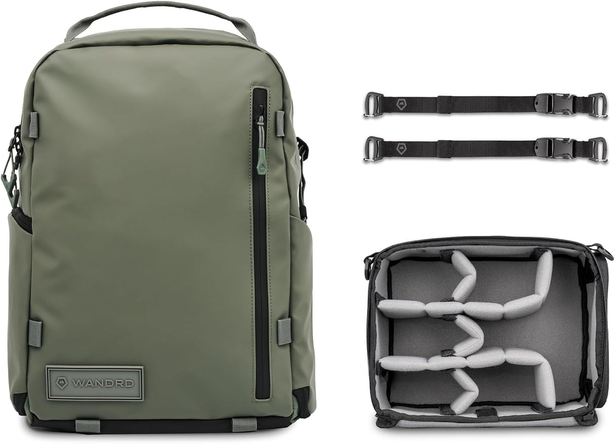 Wandrd PRVKE Zip Photo Bundle 21L rucsac foto minimalist, laptop 16", Wasatch Green