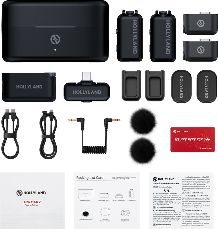 Hollyland LARK MAX 2 Combo with Camera RX + USB-C RX