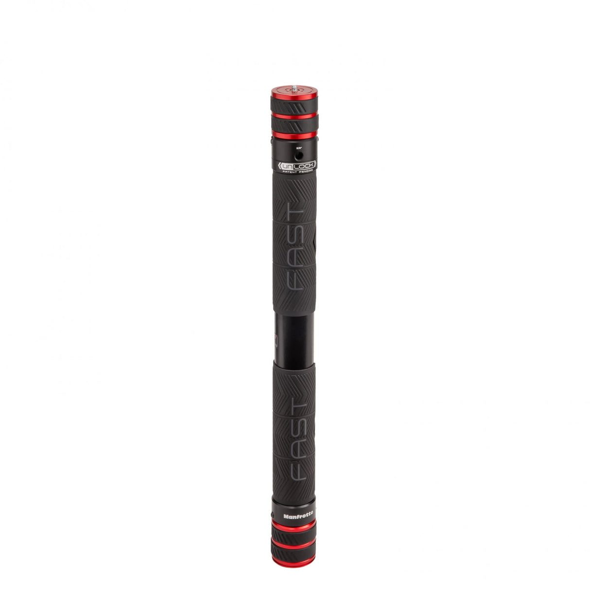 Bara extensibilă carbon pentru gimbal, cap rotund roșu și mâner negru texturat