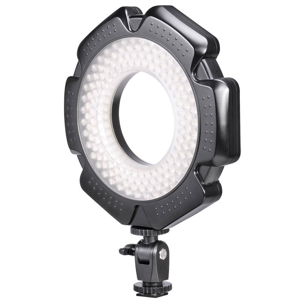 Inel luminos LED Tolifo pentru macro, vedere frontală cu matrice de LED-uri