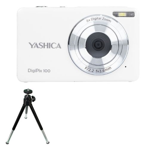Yashica DigiPix 100 aparat foto compact digital, zoom digital 16x, alb