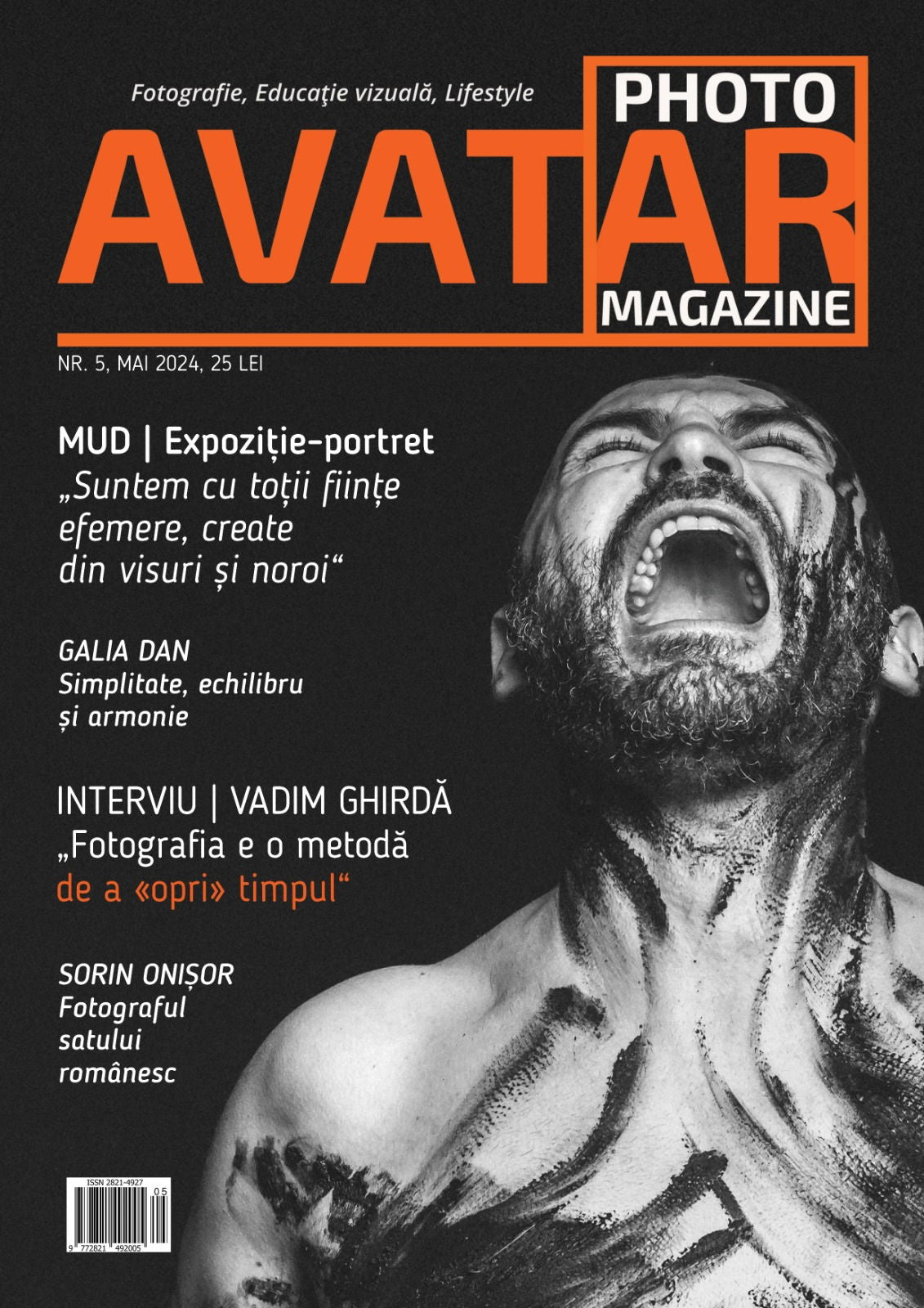 Copertă Revista Avatar Photo Magazine Nr. 5, titlu AVATAR și fotografie alb-negru.