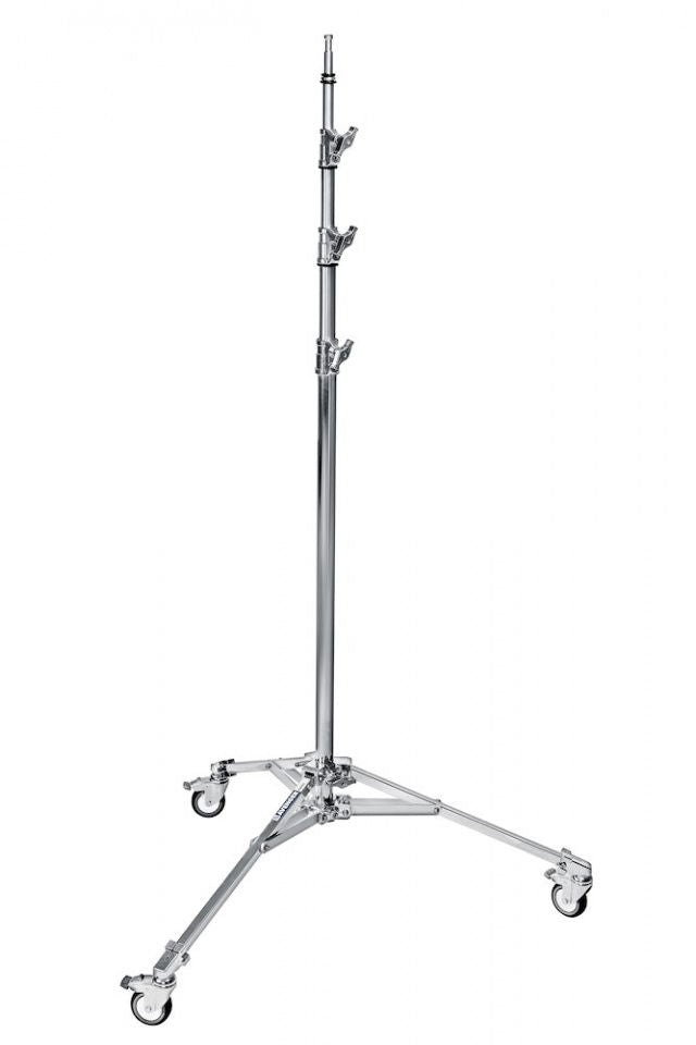 Stativ tip baby stand din metal, bază cu roți, înălțime ajustabilă