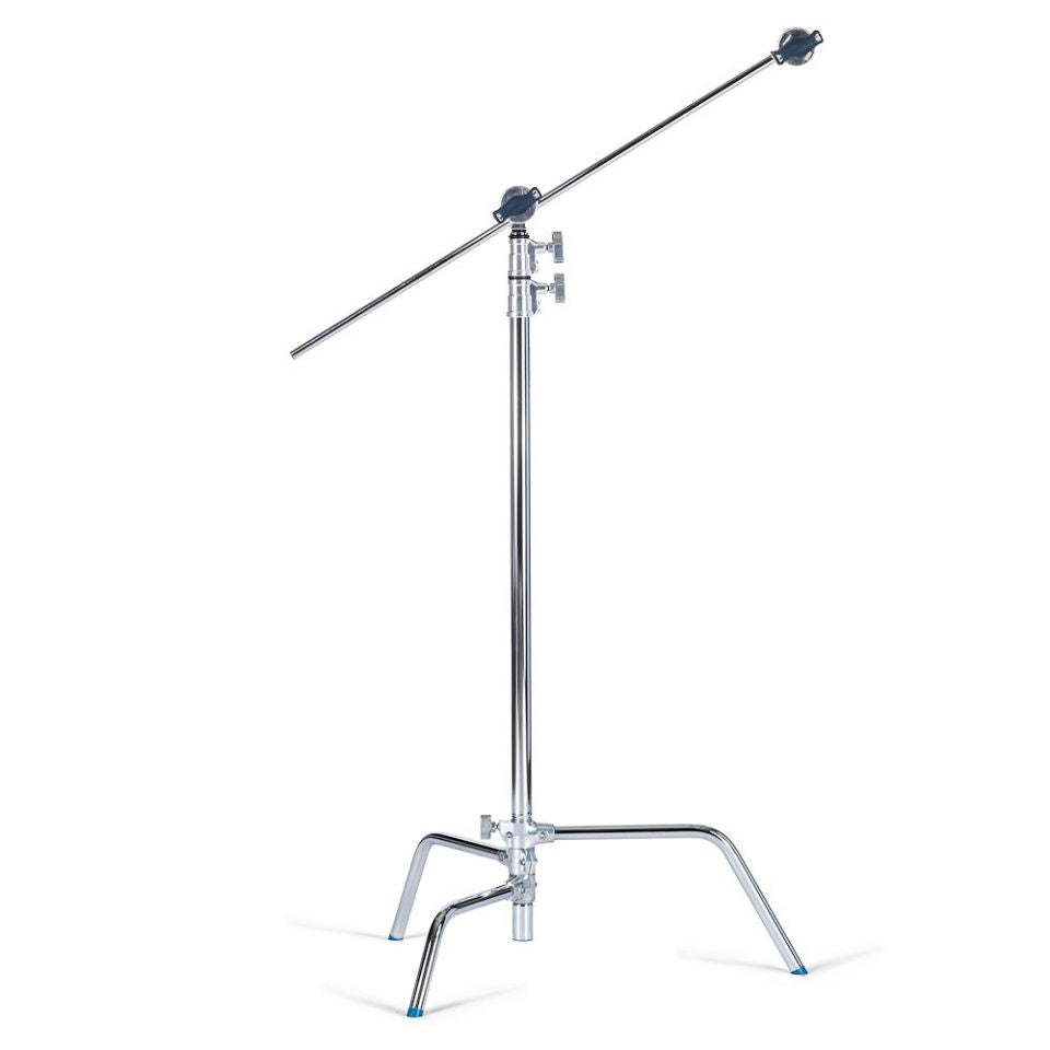 Set stativ C Avenger 30, stativ vertical cu braț orizontal și bază dublă cromată