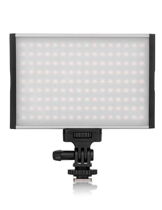 Bicolor LED panel light on mount with rectangular diffuser panel