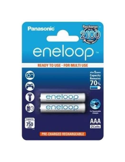 Panasonic Acumulatori Eneloop 2xAAA 750mAh - View 1