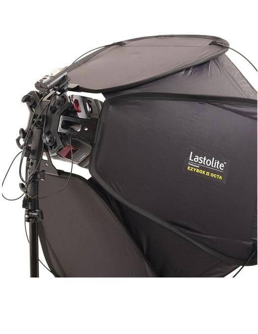 Softbox Octa Lastolite 80 cm negru, cu suport pentru 4 blituri si capete montate