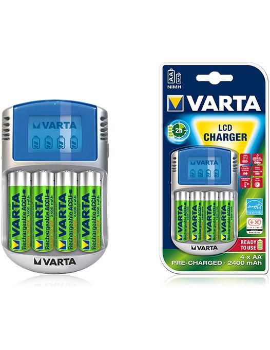 Incarcator Varta LCD 57070 + 4 acumulatori Varta 2600mah - View 1