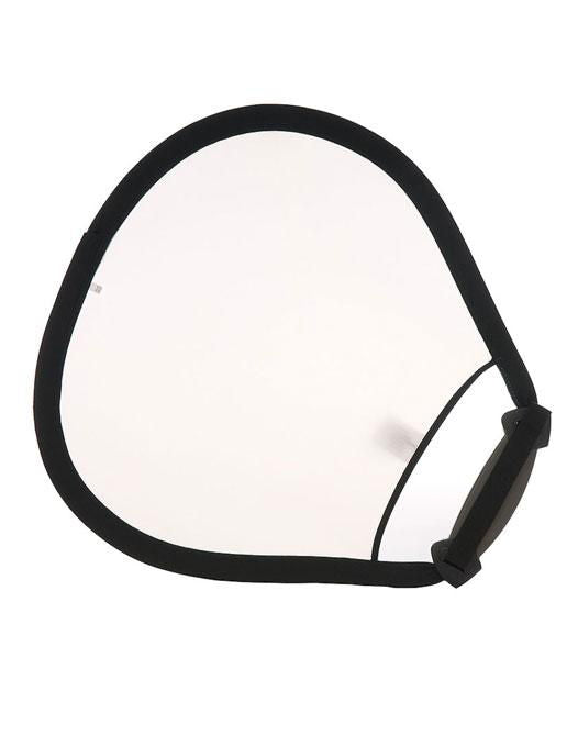 Difuzor reflectorizant Lastolite, cadru negru, panou alb oval, prindere Trigrip