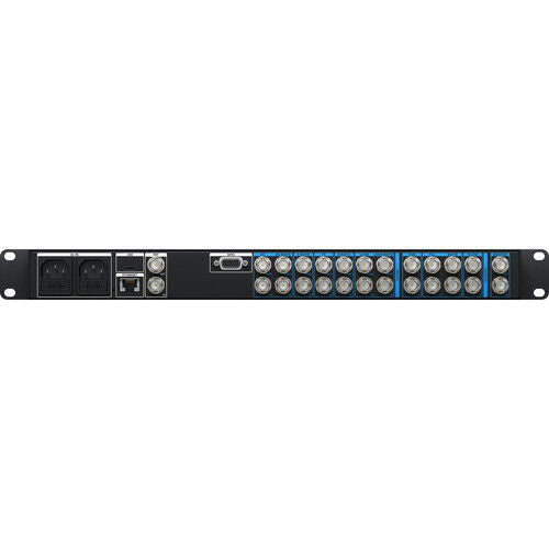 Blackmagic Ultimatte 12 4K keyer processor rear I/O with BNC connectors and ports