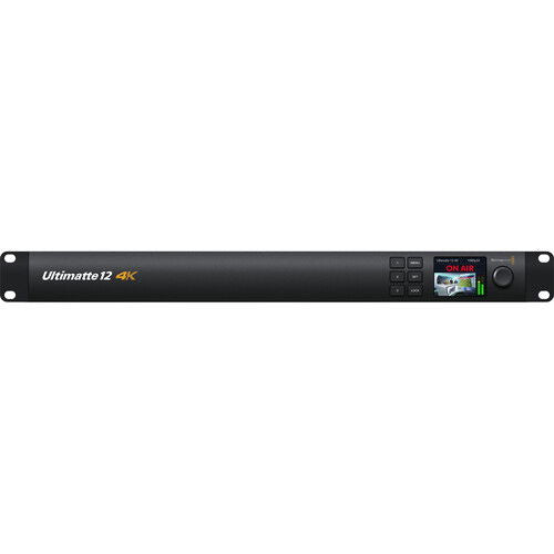 Blackmagic Ultimatte 12 4K keyer processor front panel with buttons and dial