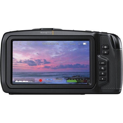 Pocket Cinema Camera 4K with rear LCD touchscreen and side controls