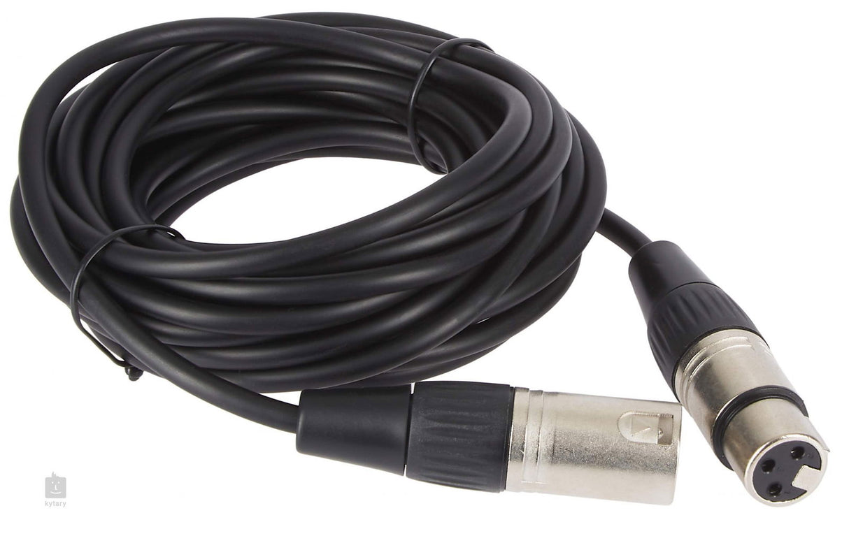 3m XLR-C3 cable coil with male XLR plug, black strain relief and jacket