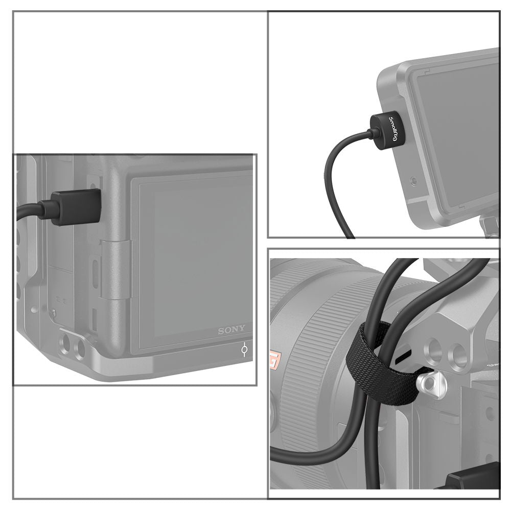 SmallRig 3043 Cablu Full HDMI - Micro HDMI 4K Ultra Slim (D la A) 55 cm - View 4