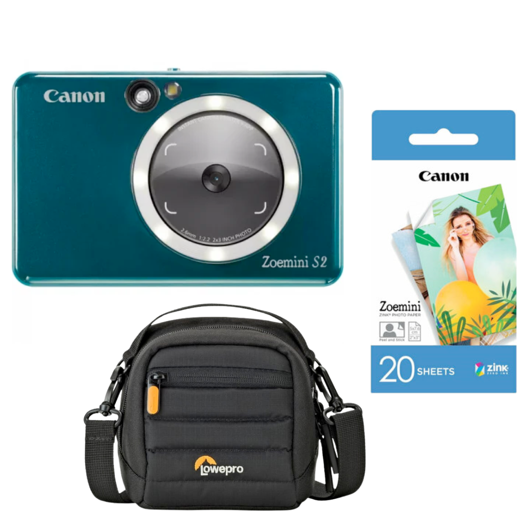 Canon camera foto instant Zoemini S2 Dark Teal cu husa si hartie (20) - View 1