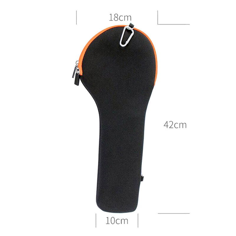 Husă neagră pentru gimbal smartphone cu dimensiuni: 18 cm, 42 cm, 10 cm