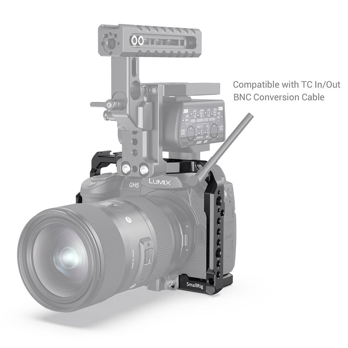Colivie pentru Panasonic GH5/GH5S cu suporturi laterale și prindere pe cameră