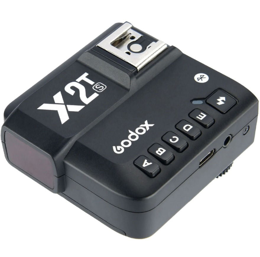 Black TTL wireless flash trigger for Sony, button panel with hot-shoe connector