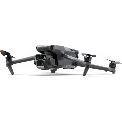 Mavic 3 Pro drone side view with camera gimbal and front arm