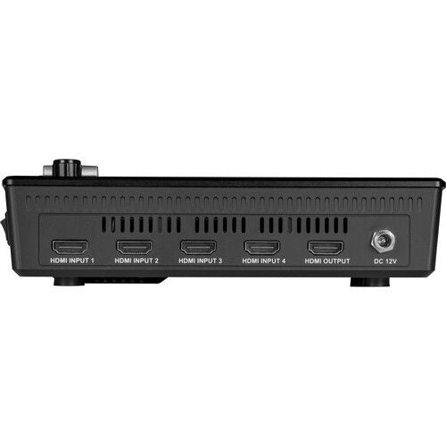 Rear panel of L2 PLUS video mixer showing multiple HDMI inputs and HDMI output
