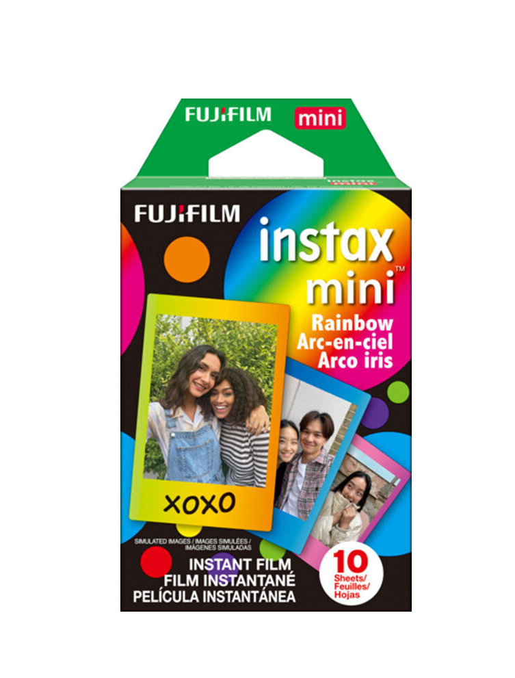 Set film instant Instax Mini Rainbow, cutie cu 10 poze