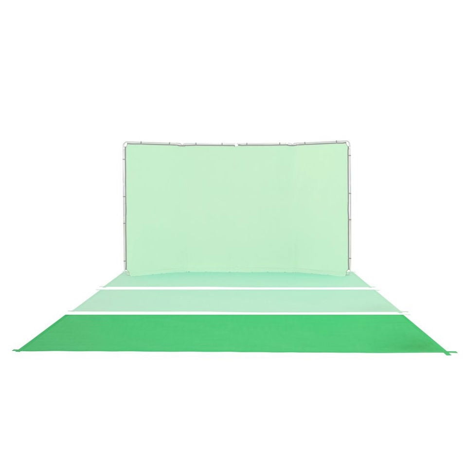 Fundal de podea vinil chroma key verde cu cadru metalic și bază