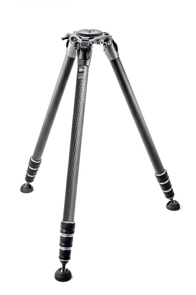 Carbon fiber tripod legs with twist locks and rubber feet, black