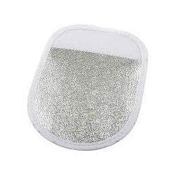 Reflector bounce pentru blitz, suprafață argintie texturată, formă rotunjită