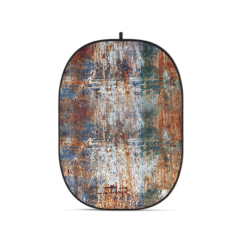 Flexible oval photo backdrop with multicolor textured abstract pattern
