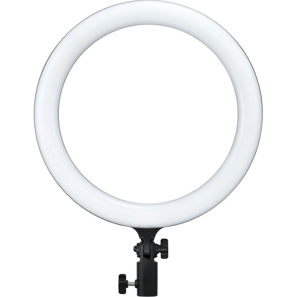 Inel lampă LED circulară bicolor cu suport negru