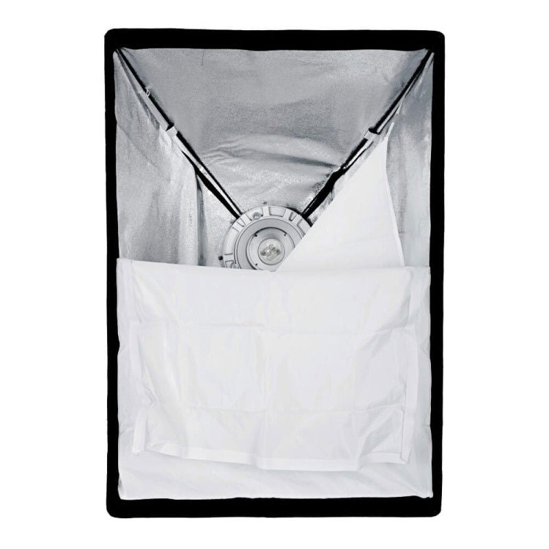 80x120cm Bowens-mount softbox with white diffusion panel and interior support bars