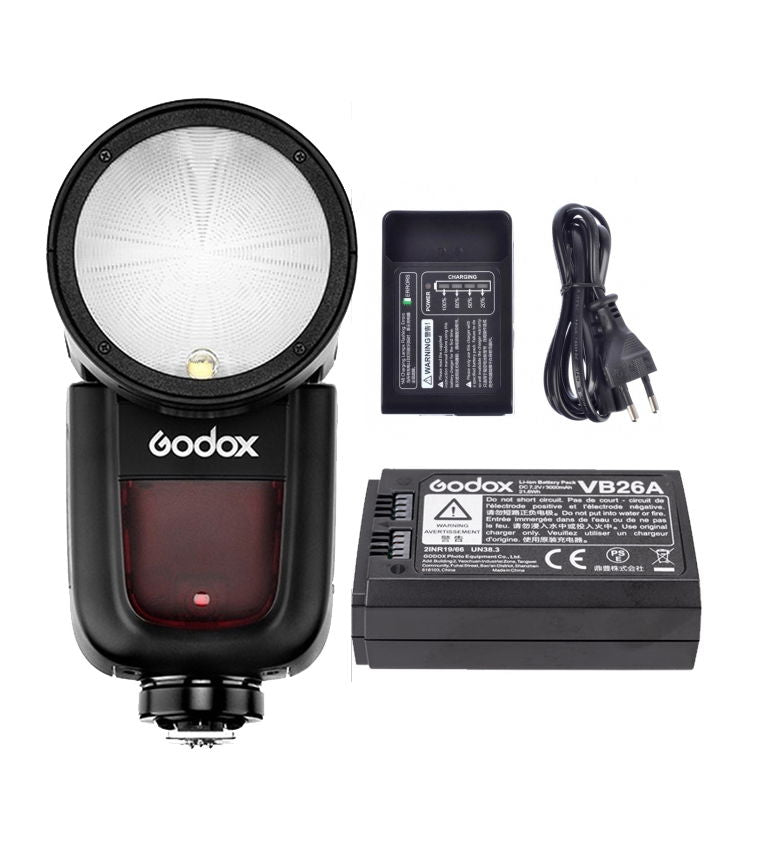 Godox V1 Blitz foto TTL cu cap rotund pentru Sony (patina metalica) - View 1