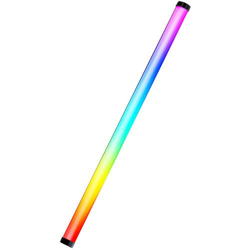 120cm LED RGB bicolor light bar showing purple-blue-green-yellow spectrum