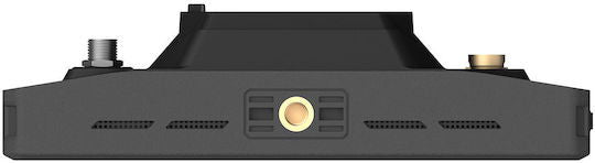 Top view of wireless monitor showing vents and circular button/knob